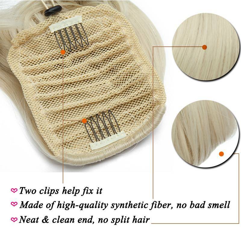 Straight Short Scrunchies as Hepburn Hair Bun Updo Extension Ponytail Hairpiece