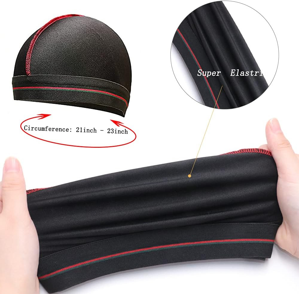 4PCS Silky Durags for Men Women 360 Waves with 1 Wave Cap, Silky Satin Durag Ext