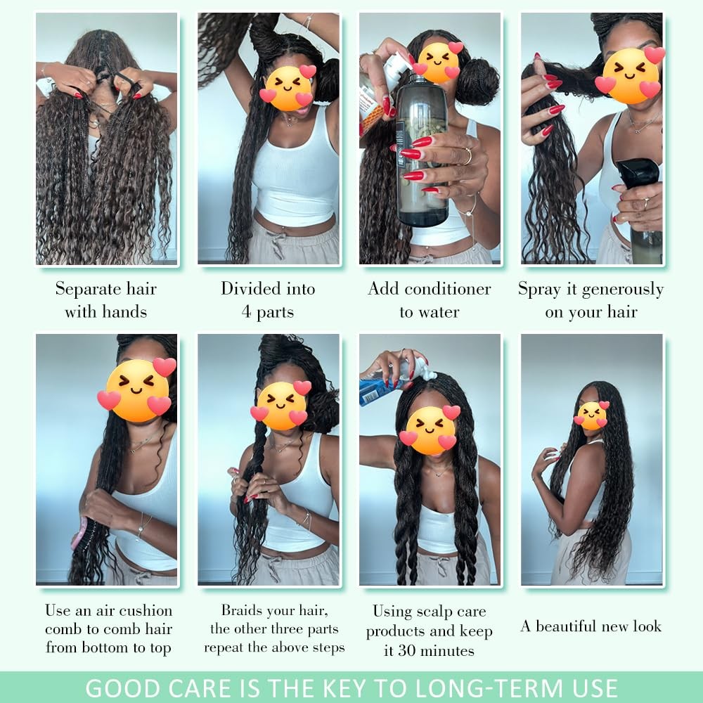 Chocolate Brown Braiding Hair 150g 20 Inch 6 Bundles/Pack Deep Wave Bulk Human H