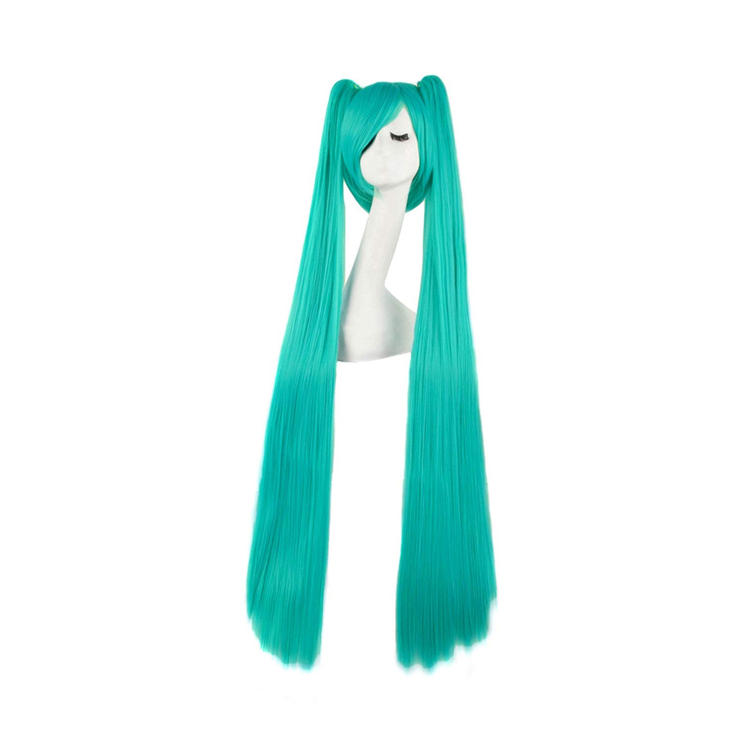 47 Inch/120cm Beautiful Long Straight Cosplay Wig (Mixed Cyan)
