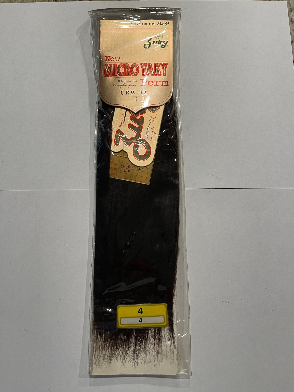 2Packs of Zury 100% Human Hair Weaving Micro Yaky Perm 12 inch color #4