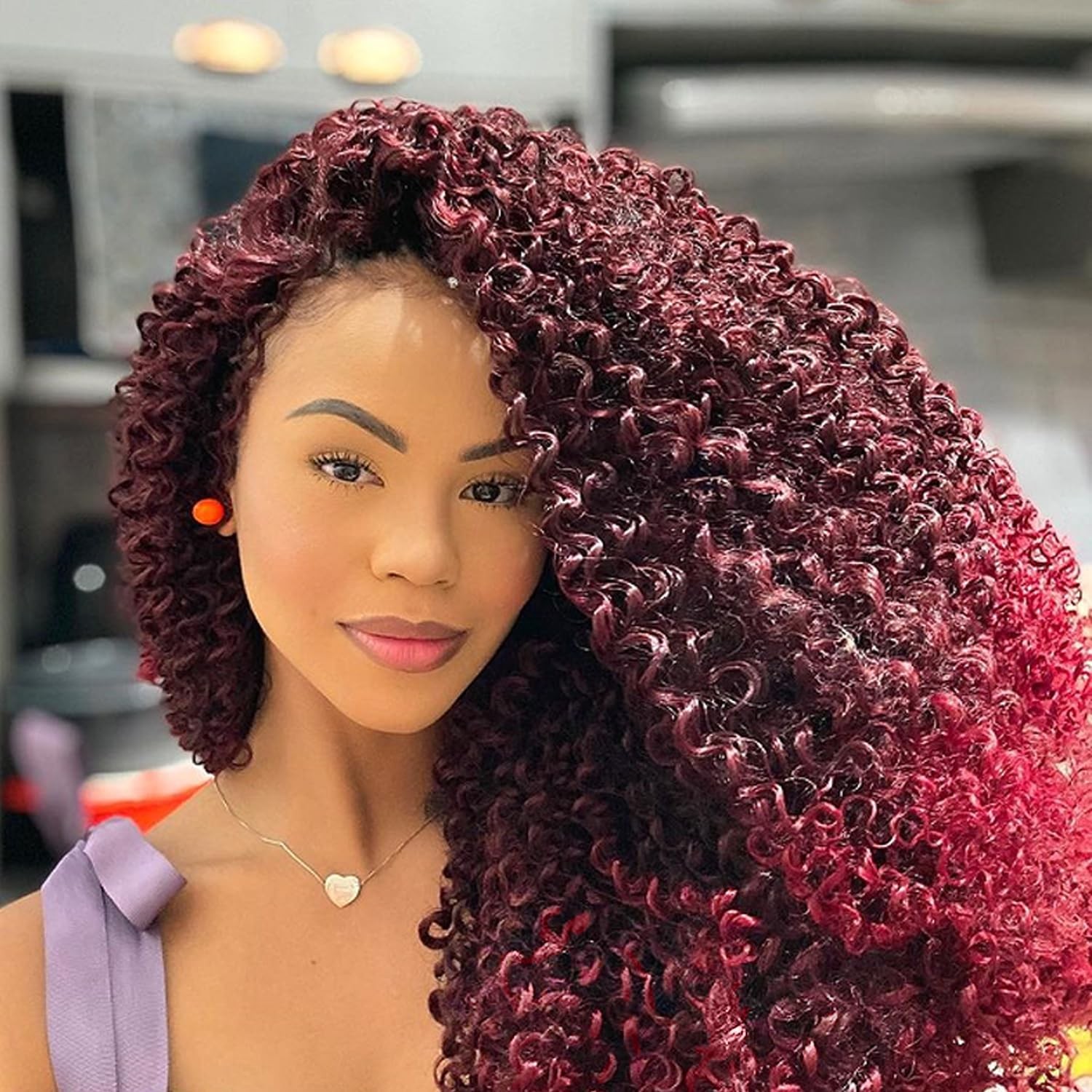 Leeven Pre Looped Micro Curly Hair For Women – 12 Inch 8 Packs Crochet Hair For