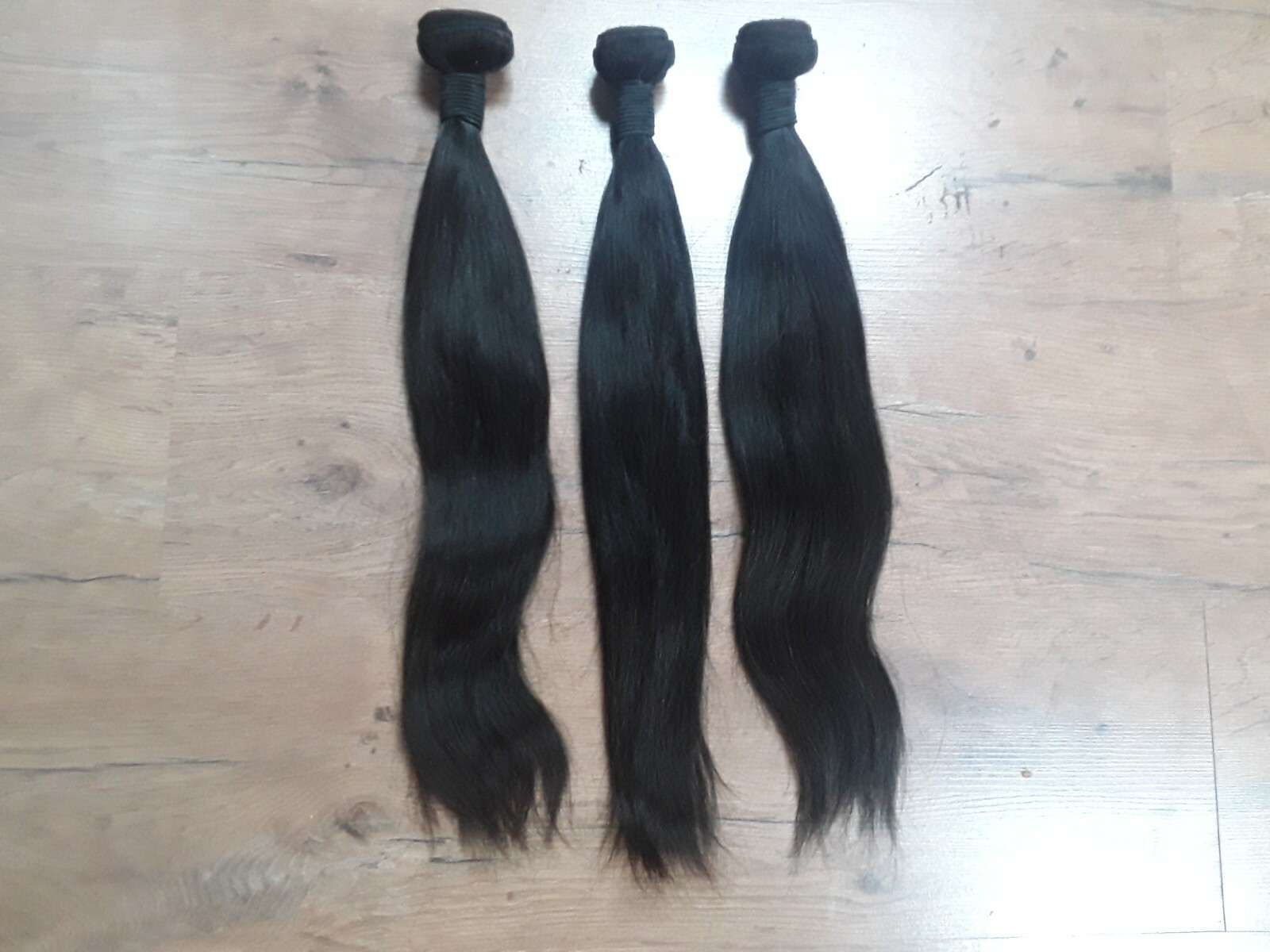 3BUNDLES BRAZILIAN VIRGIN HUMAN HAIR THICK SILKY STRAIGHT 18+18+18INCH 300g.12A