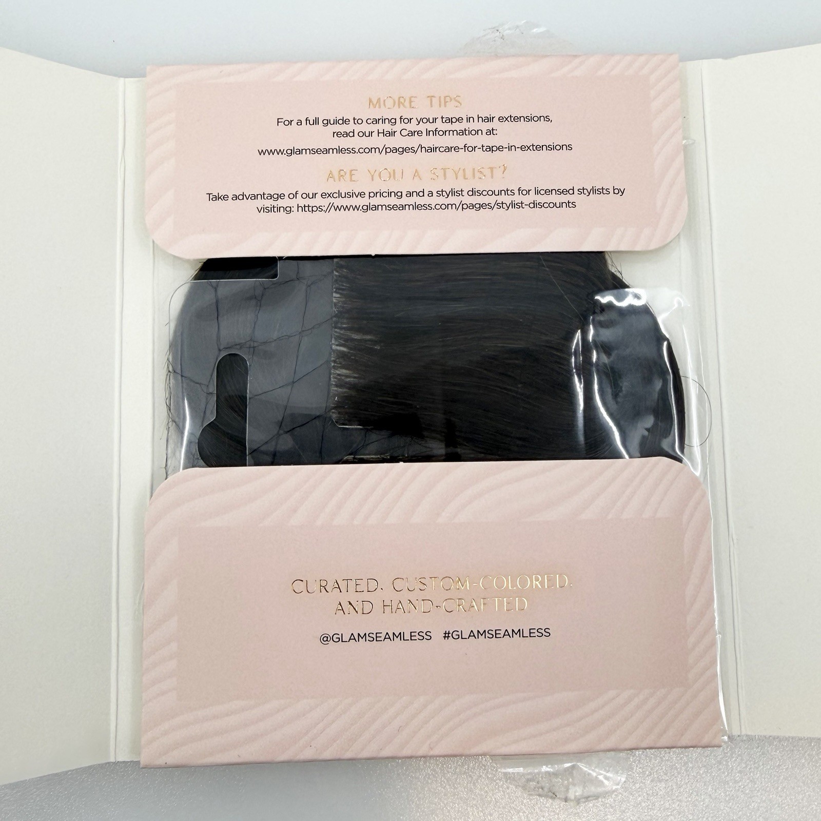 Glam Seamless Invisi Tape Ins 16” 2 Dark Brown New Sealed Remy Hair Extensions