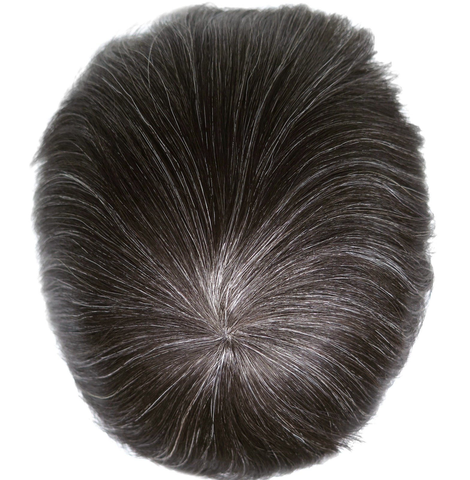 European Virgin Hair System Toupee Injection Skin Hairpieces Real Mens Wig #1B20