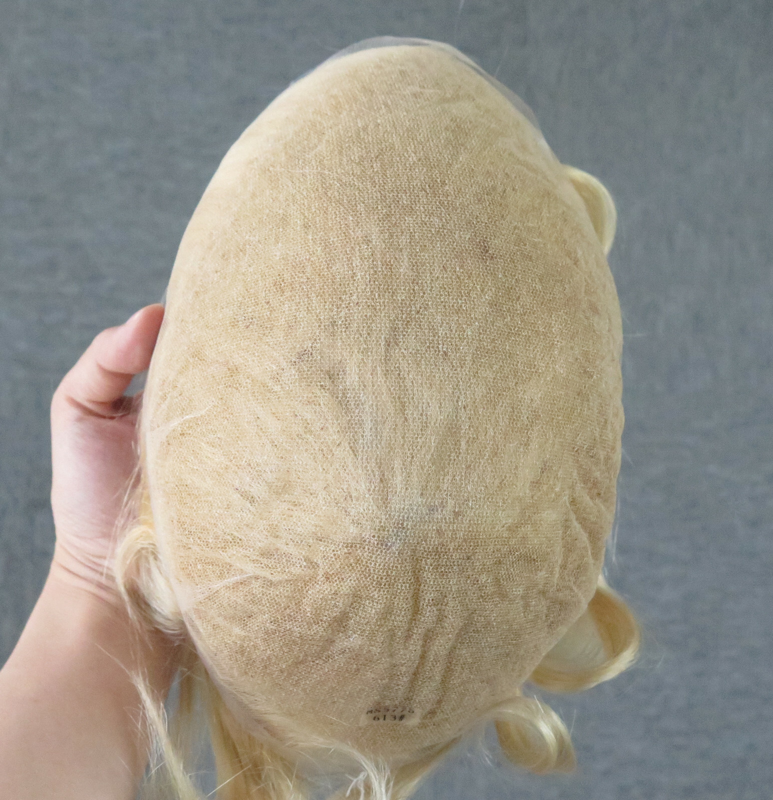 Natural Hairline Full French Lace Toupee Hair Replacement System Hairpiece #613