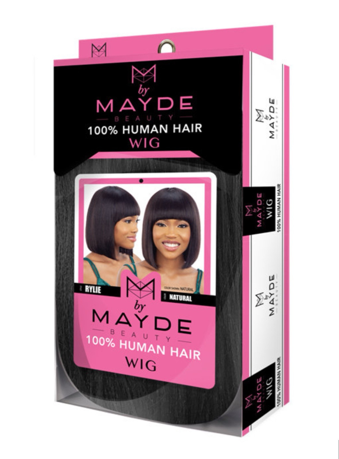Human Hair Short Bob With Bangs (Rylie) Natural Color