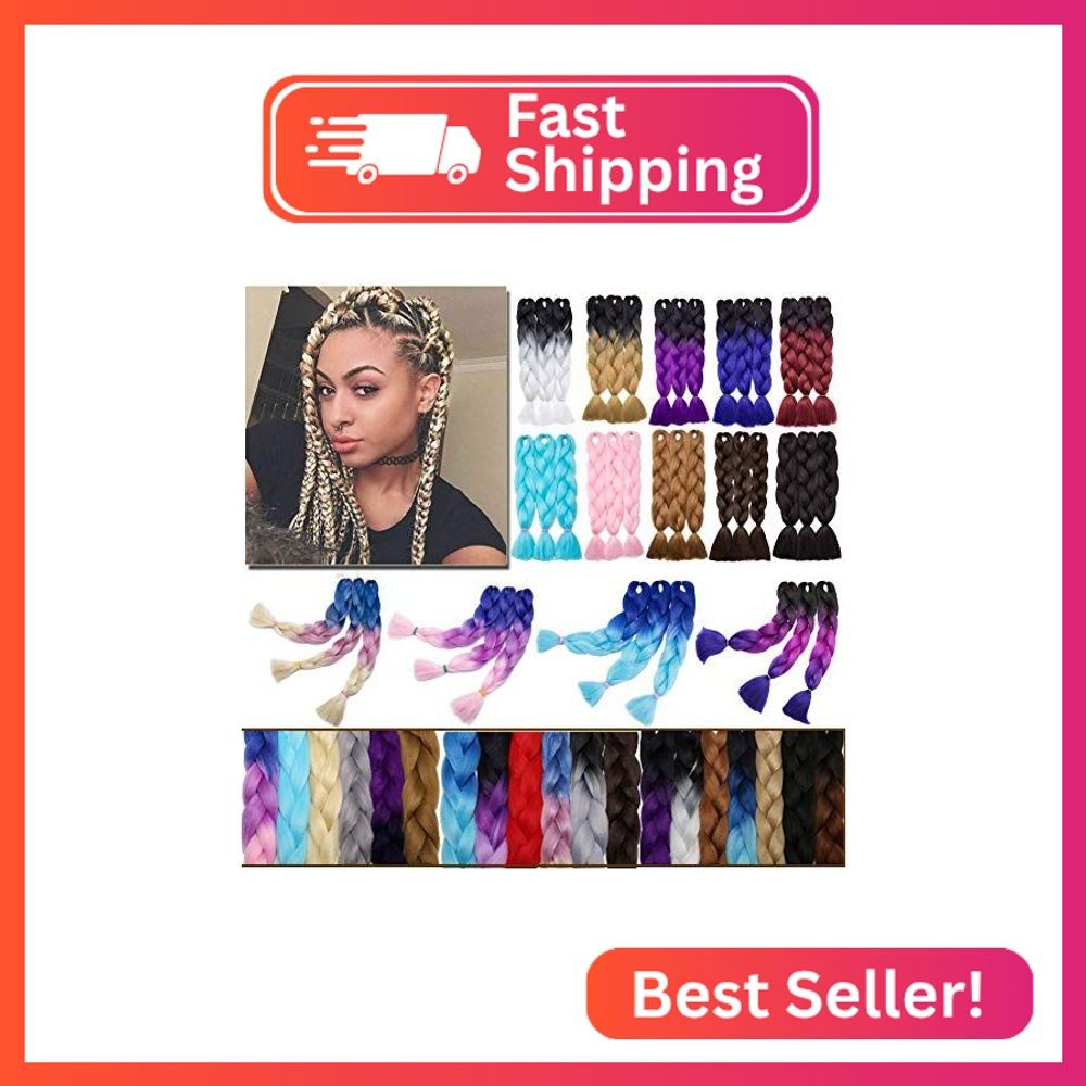 Benehair Dark Purple Braiding Hair 3 Bundles/lot 24inch Jumbo Braiding Hair Exte