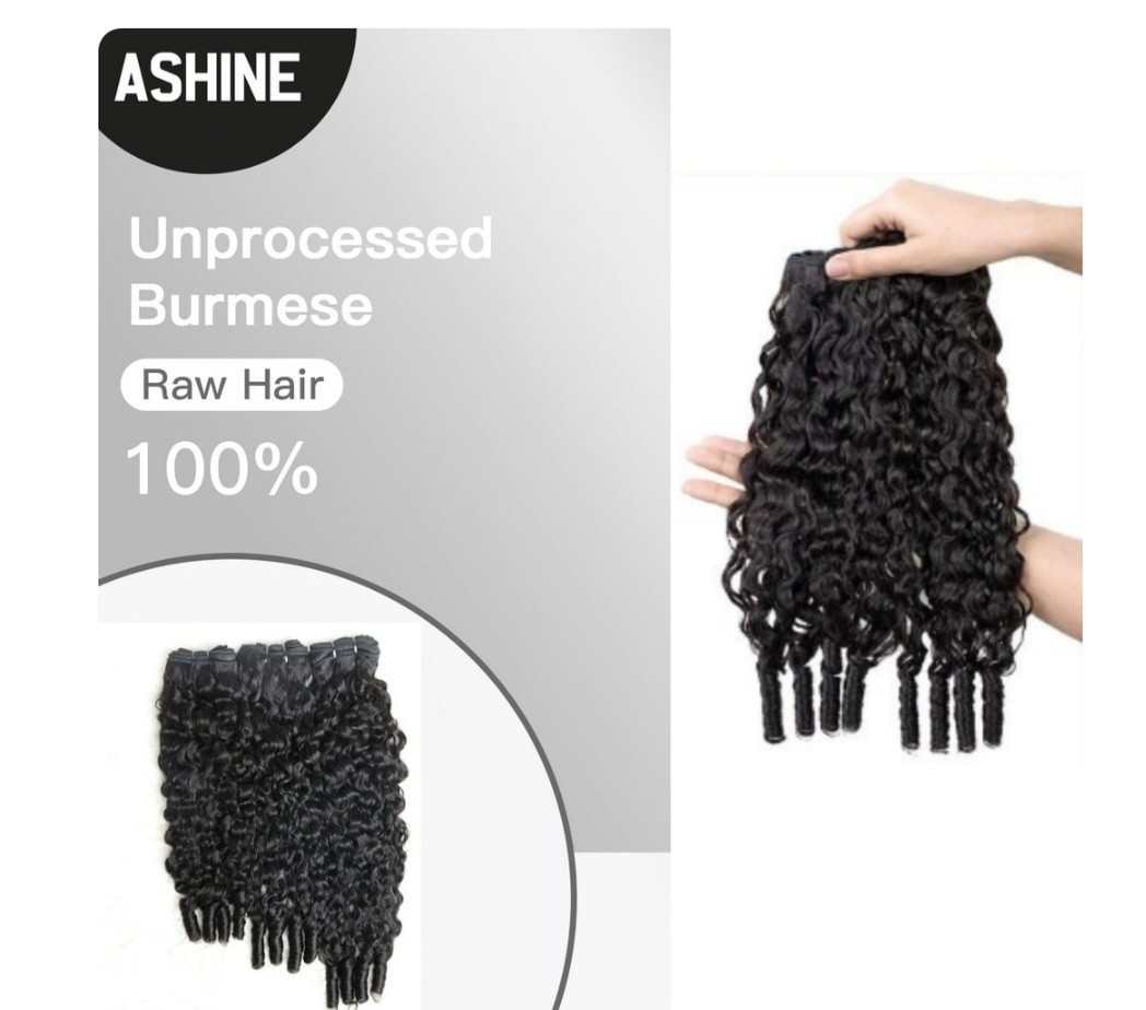 ASHINE 100% Brazilian Human Hair Extensions- Black 0107-1B#-22” Deep Wave New