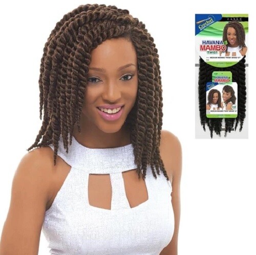 Janet Collection Synthetic Crochet Braiding Hair HAVANA MAMBO TWIST 12″