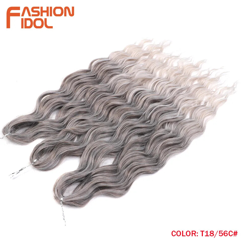 Anna Hair Synthetic Loose Deep Wave Braiding Hair Extensions 24 Inch Water Wave