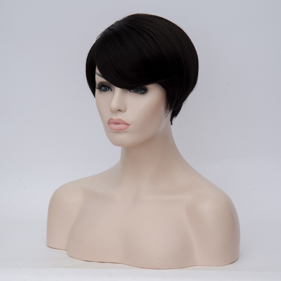 New Short Black Layered Women’s Synthetic Wig 6Inch