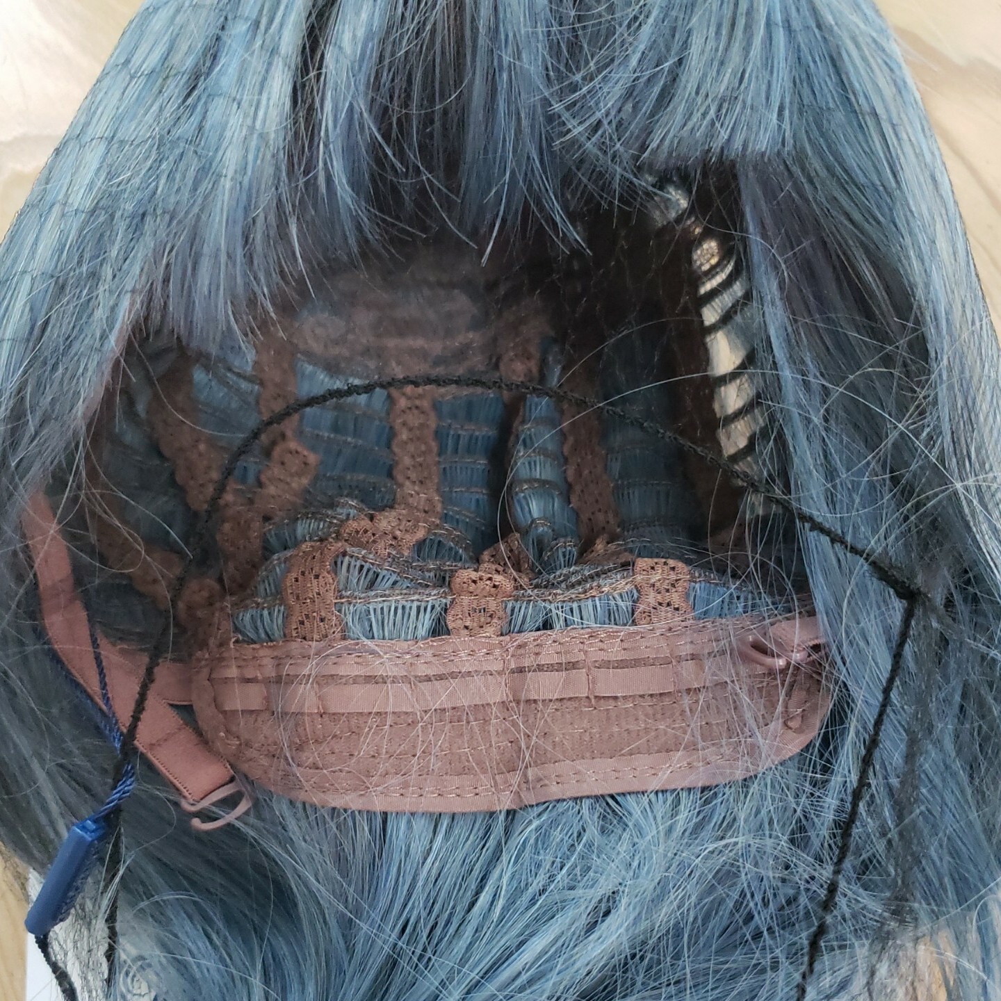 NWT Haircube Mermaid Baby Blue 22″ Long Synthetic Wig Cap LC194-1