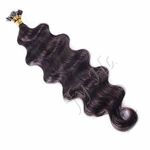 Pre Bonded Flat Tip Human Hair Extension Body Wave Keratin Fusion Hair 100Pcs