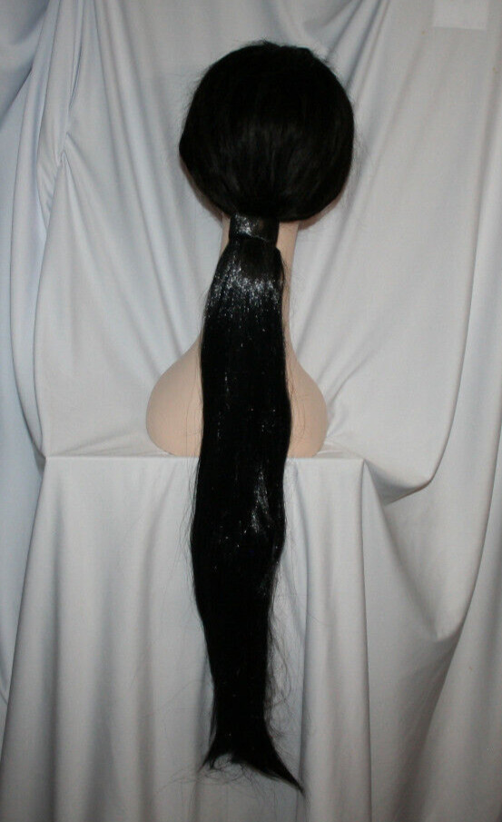 24″ Fashion 38320 Pony Tail Clip Wrap Extension black straight woman girl hair