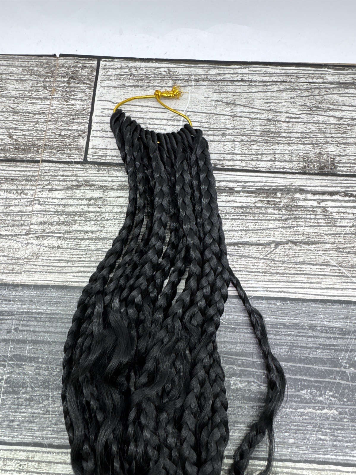 20” Black Crochet Curly Hair Extensions Synthetic (8 PACKS) Goddess Box Braids