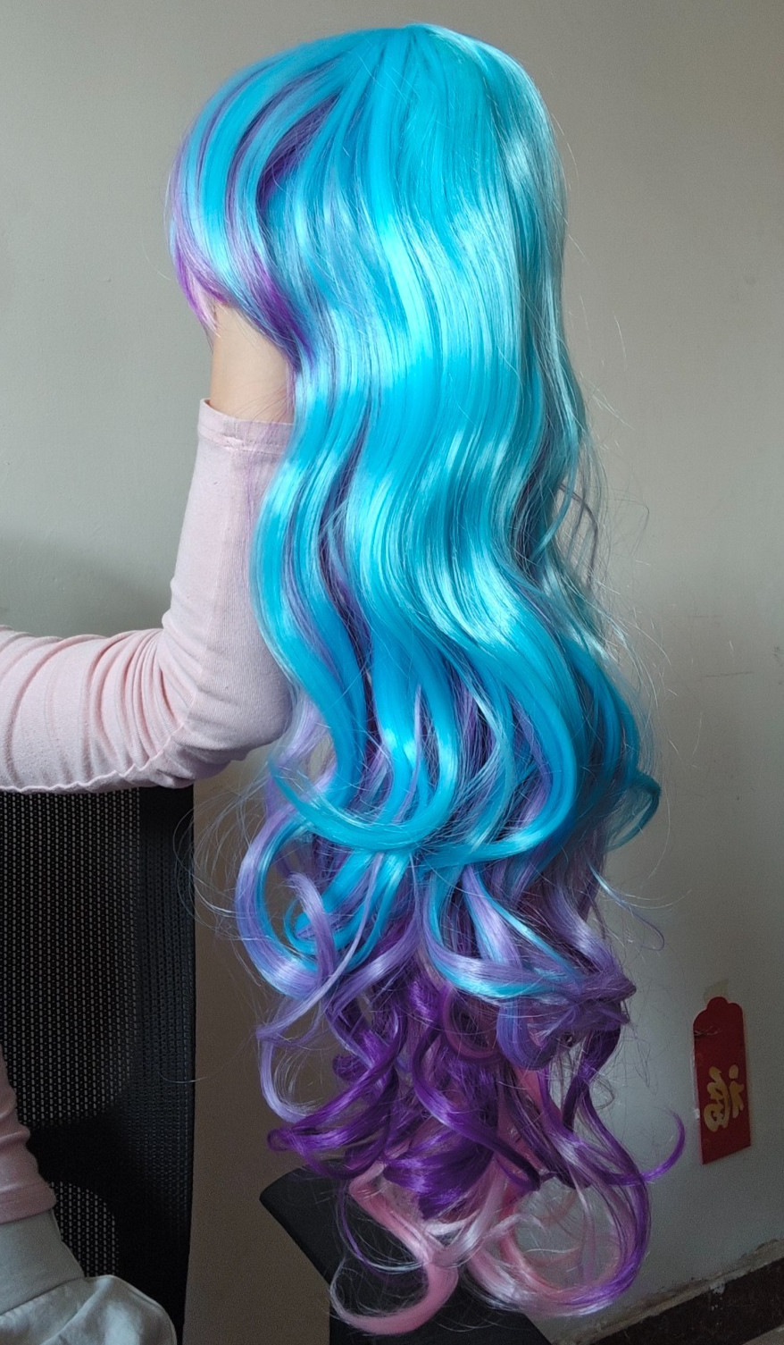 Long Colorfull Wave Cosplay Hair Wig Hair Care Cosplay Style Heat Resistant Wig