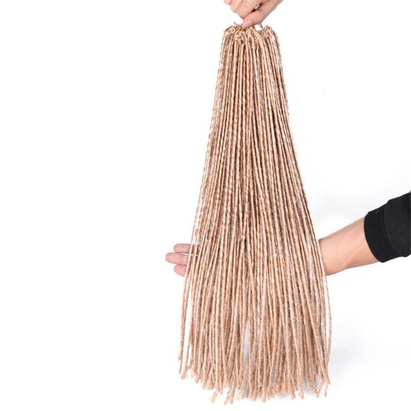 20″ Soft Thin Dreadlocks Crochet Braids Twist Faux Locs Crochet Hair Extensions