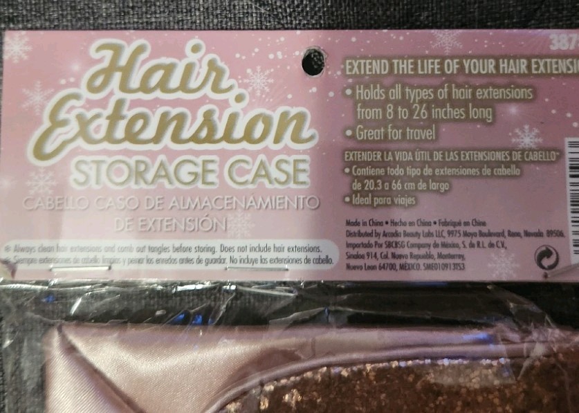Hair Extension Travel Storge Case Holds From 8 To 26 Inches Long