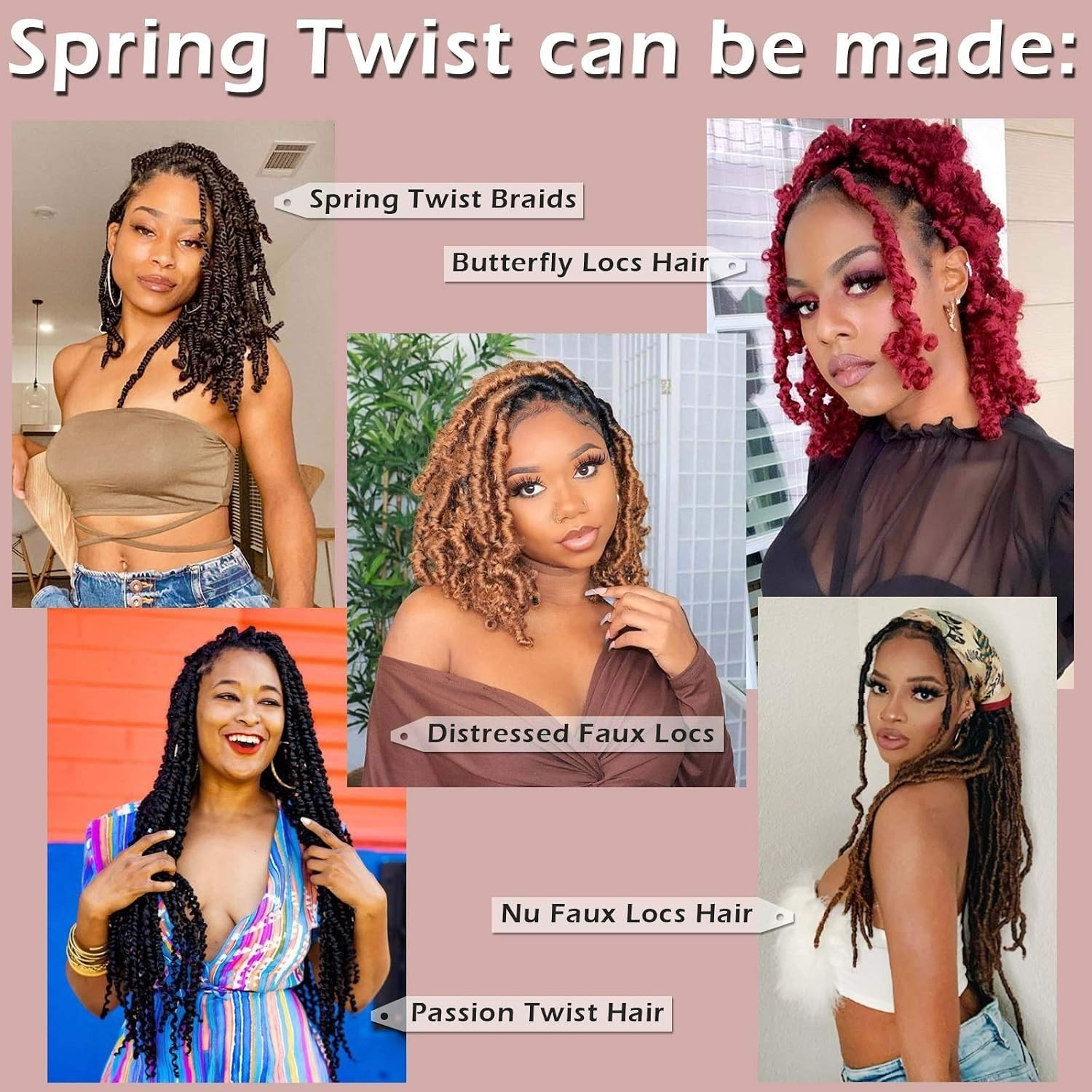 Versatile 12 Inch Spring Twist Braids – Natural Looking Synthetic Hair, 2 Packs