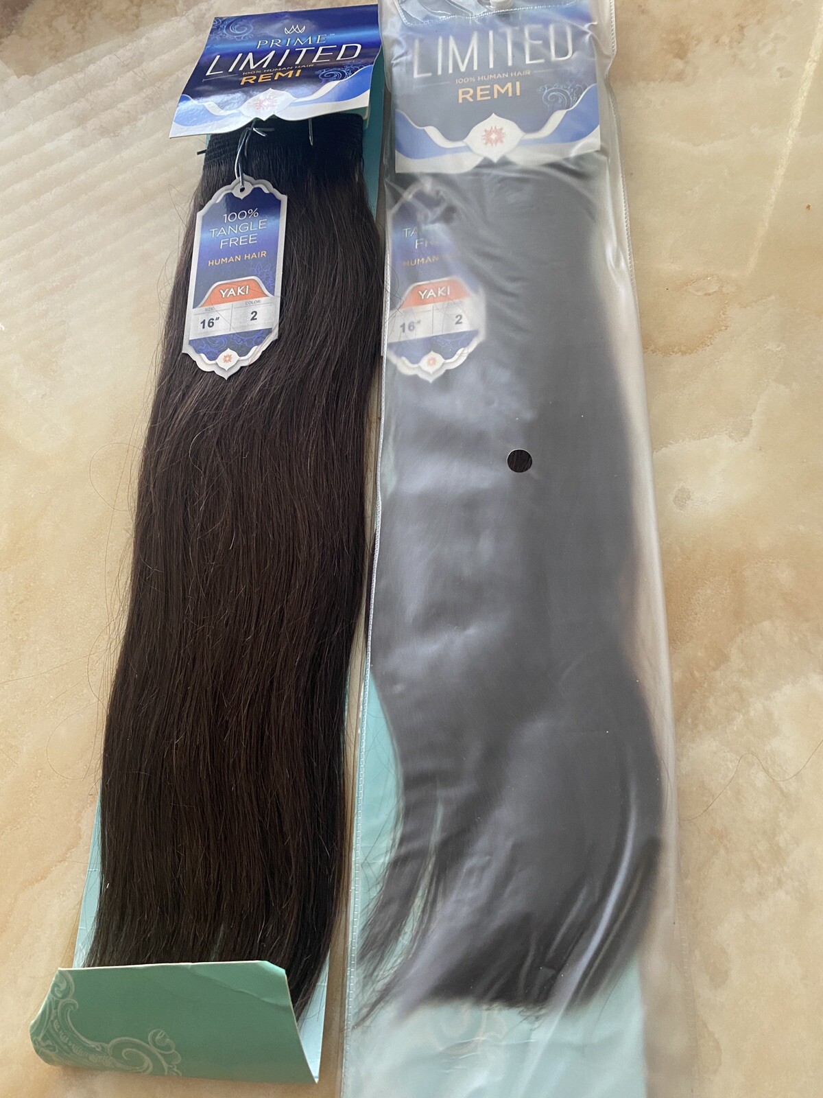 REMI PRIME LIMITED 100% HUMAN HAIR SOFT YAKY WEAVE-16 LOT 2 COLOR 2 TANGLE FREE