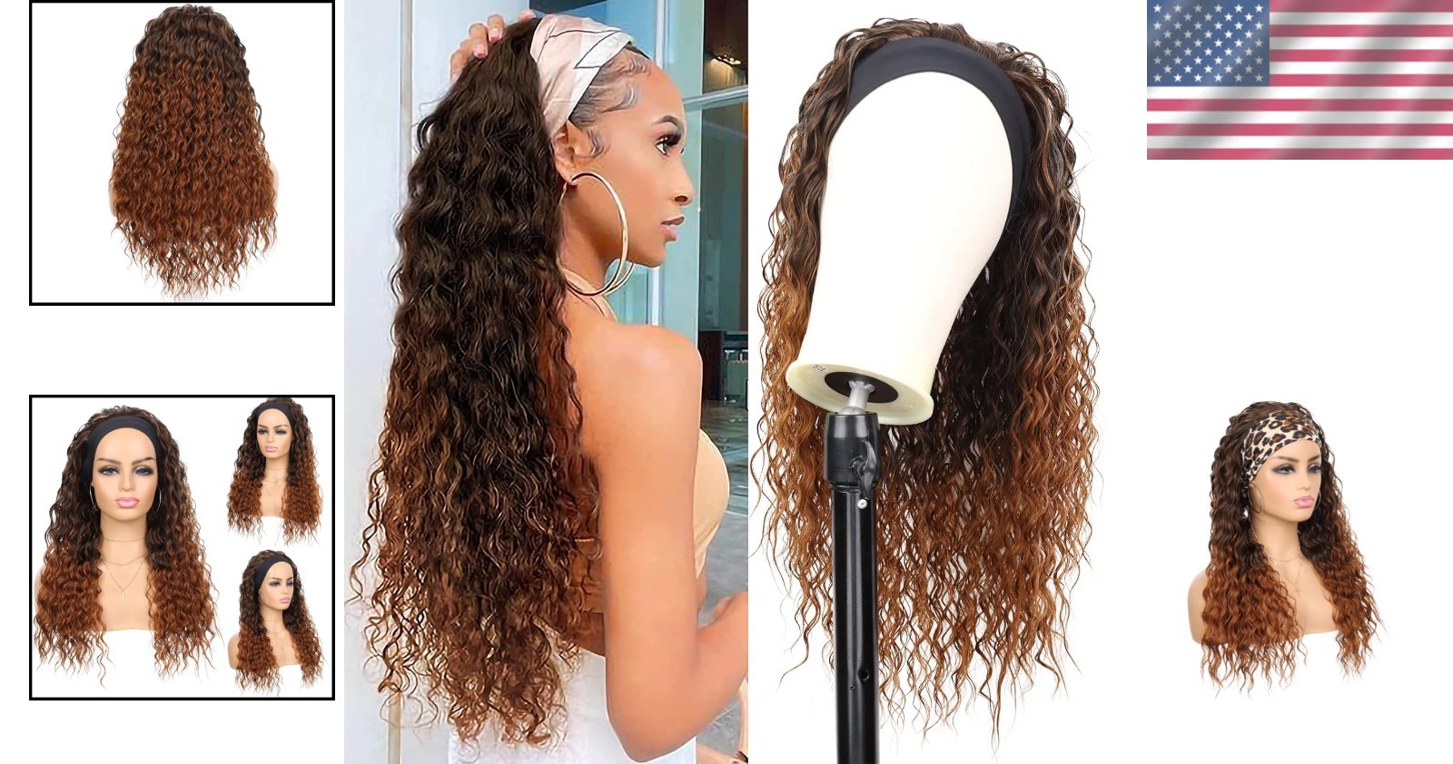 Breathable Elastic Cap Curly Wig – Adjustable Straps