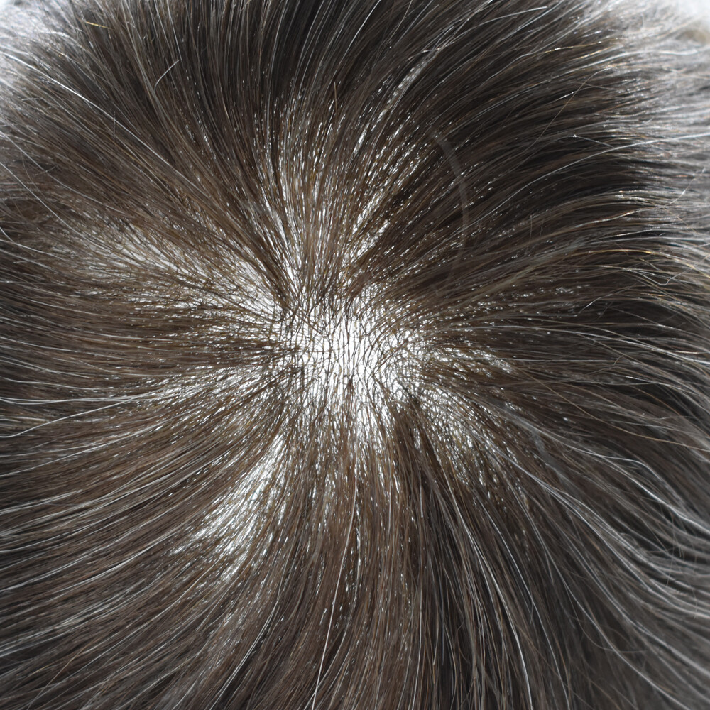 Men Toupee Human Hair Replacement Systems for Men Ultra Thin Skin Mens Hairpiece