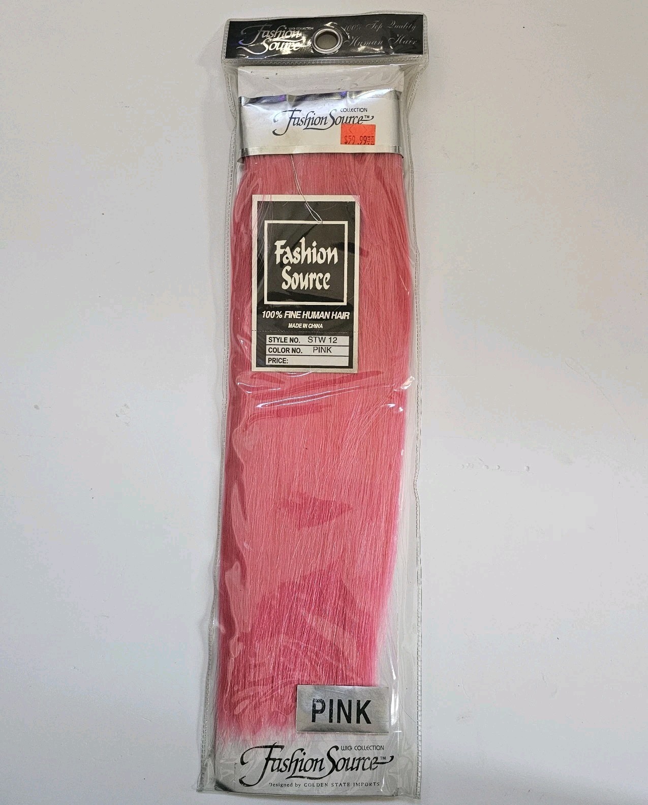 Fashion Source Sew In Weave Human Hair Extensions PINK STW 12 inches (1 pack)
