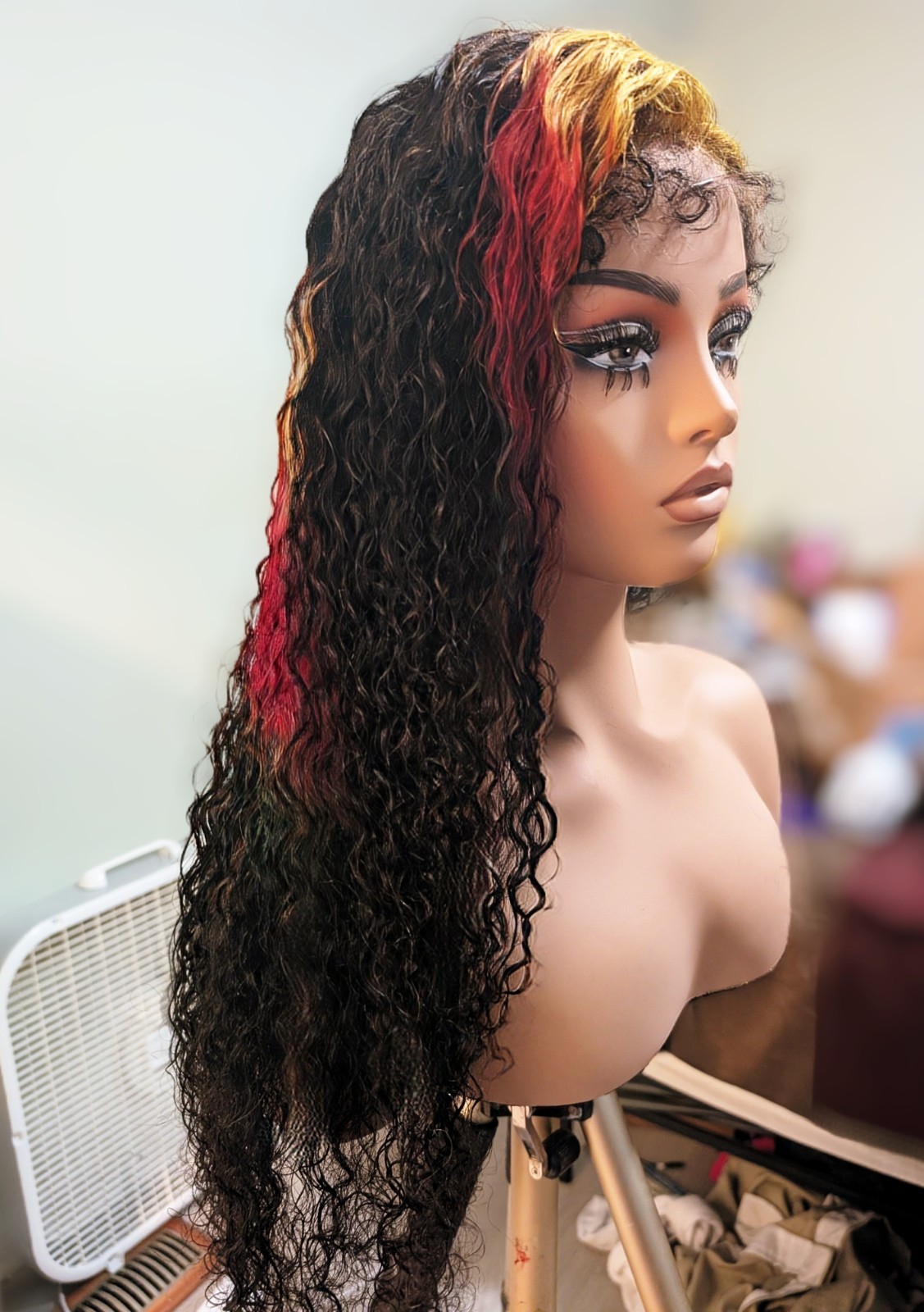 KINKY EDGES WEAR AND GO BURMESE CURLY Virgin Lace Front Wig Human