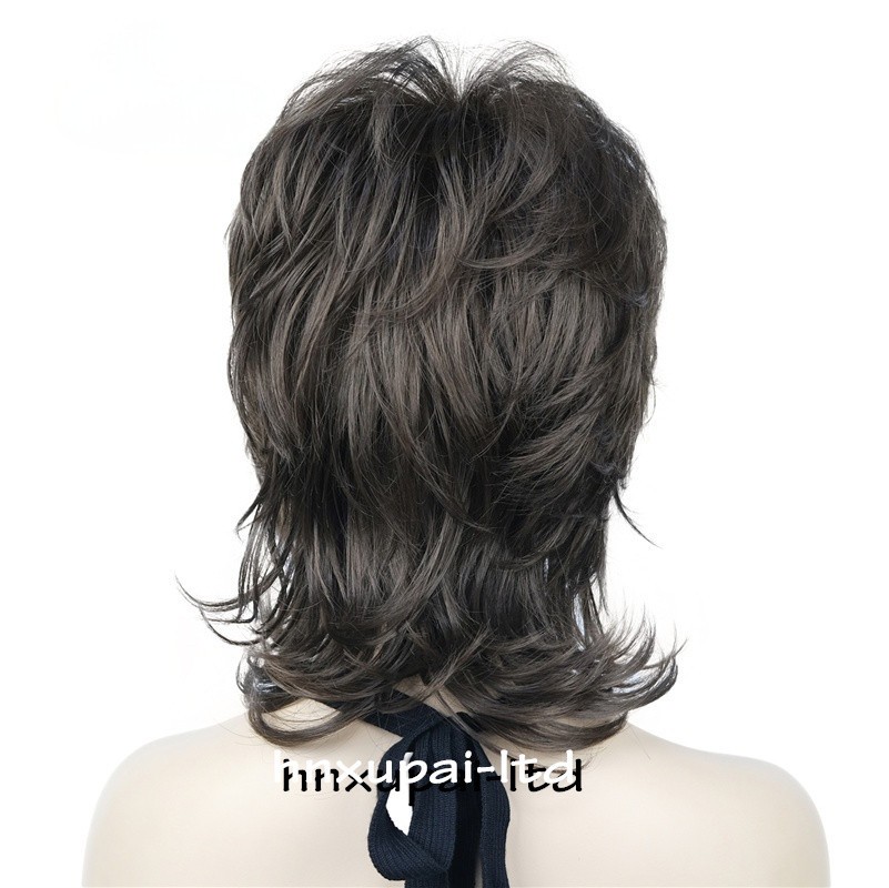 12 In Mid Length Women Natural Daily Shag Caples Wavy Layered Synthetic Hair Wig