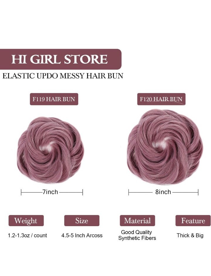 Messy Curly Hair Bun Scrunchie