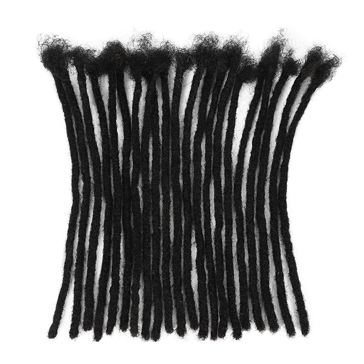100% Human Hair Dreadlocks Handmade Permanent Afro Loc Extensions NaturalBlack1B