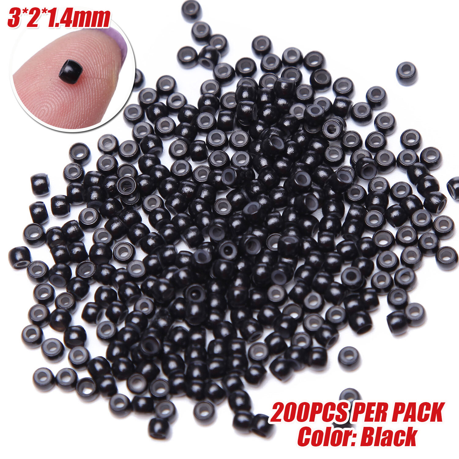 MY-LADY 3mm*2mm*1.4mm Nano Ring Silicone Micro Bead for Nano Tip Hair Extensions