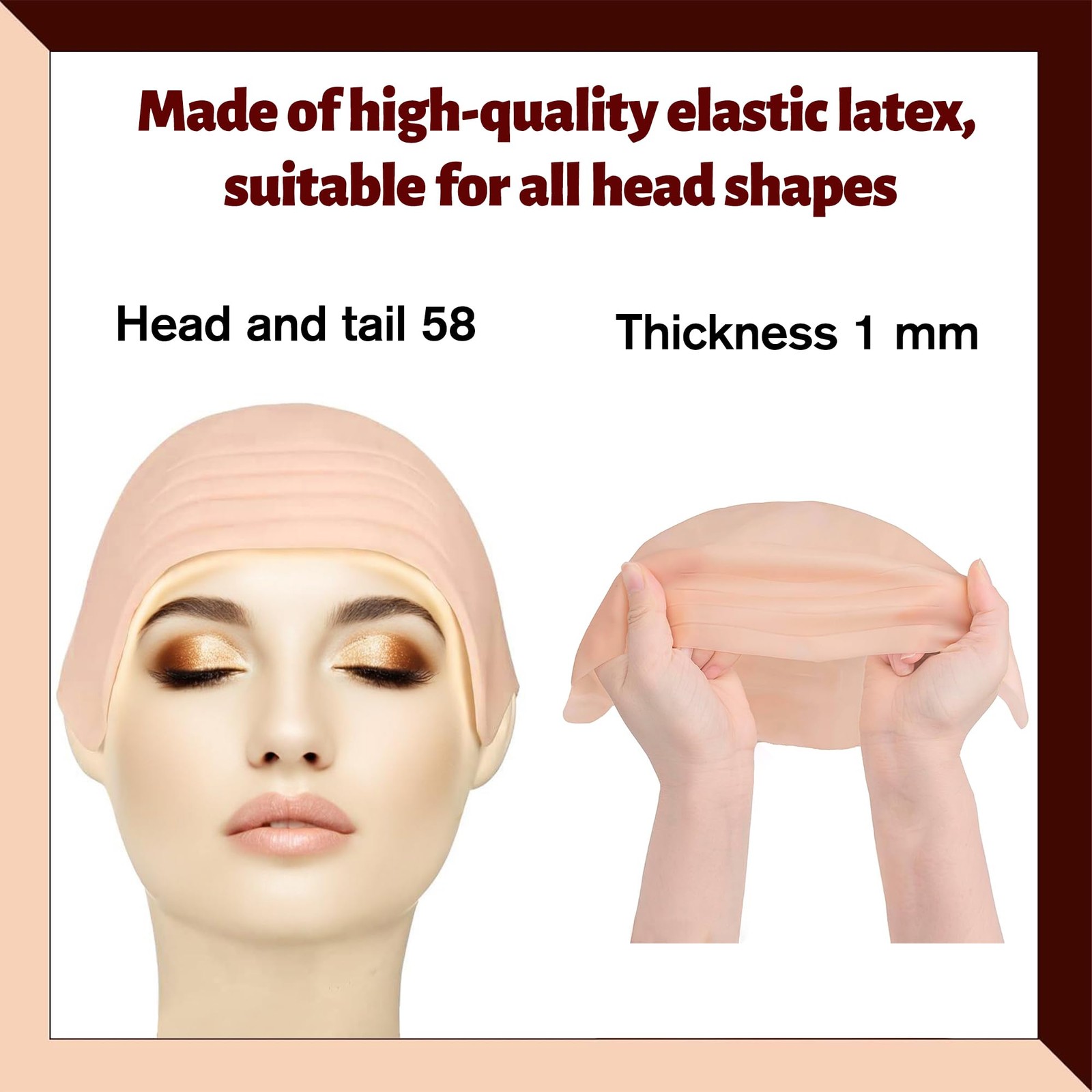 1 Piece Halloween Bald Cap with Wigcap, Makeup Bald Cap for Adults Cosplay Pa…