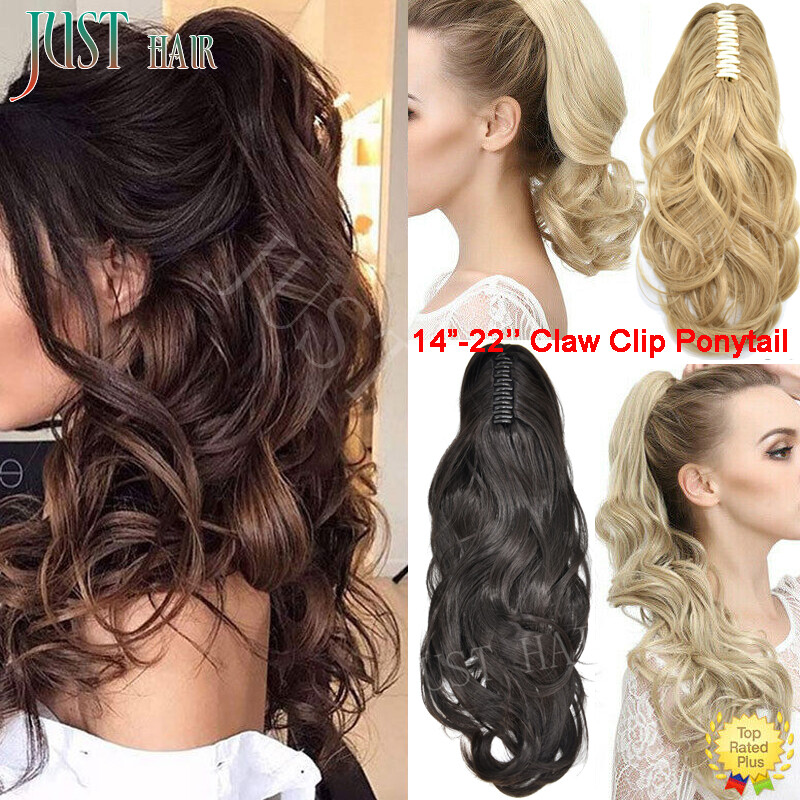 Claw Clip in Ponytail Extension Long Curly Wavy Pony Tail Jaw Hair Extensions US