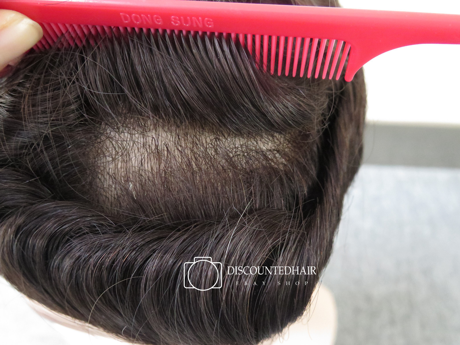 Undetectable Mens Hairpieces Super Thin Skin Human Hair Replacement Toupee #2