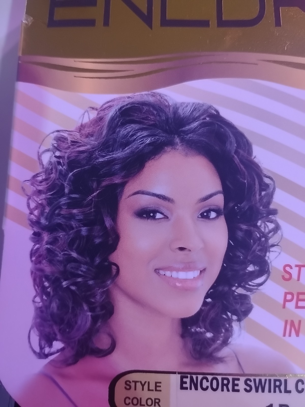 Encore Janet weave 100% Human Hair Quality Collection Swirl Curl 10 Inch 1B