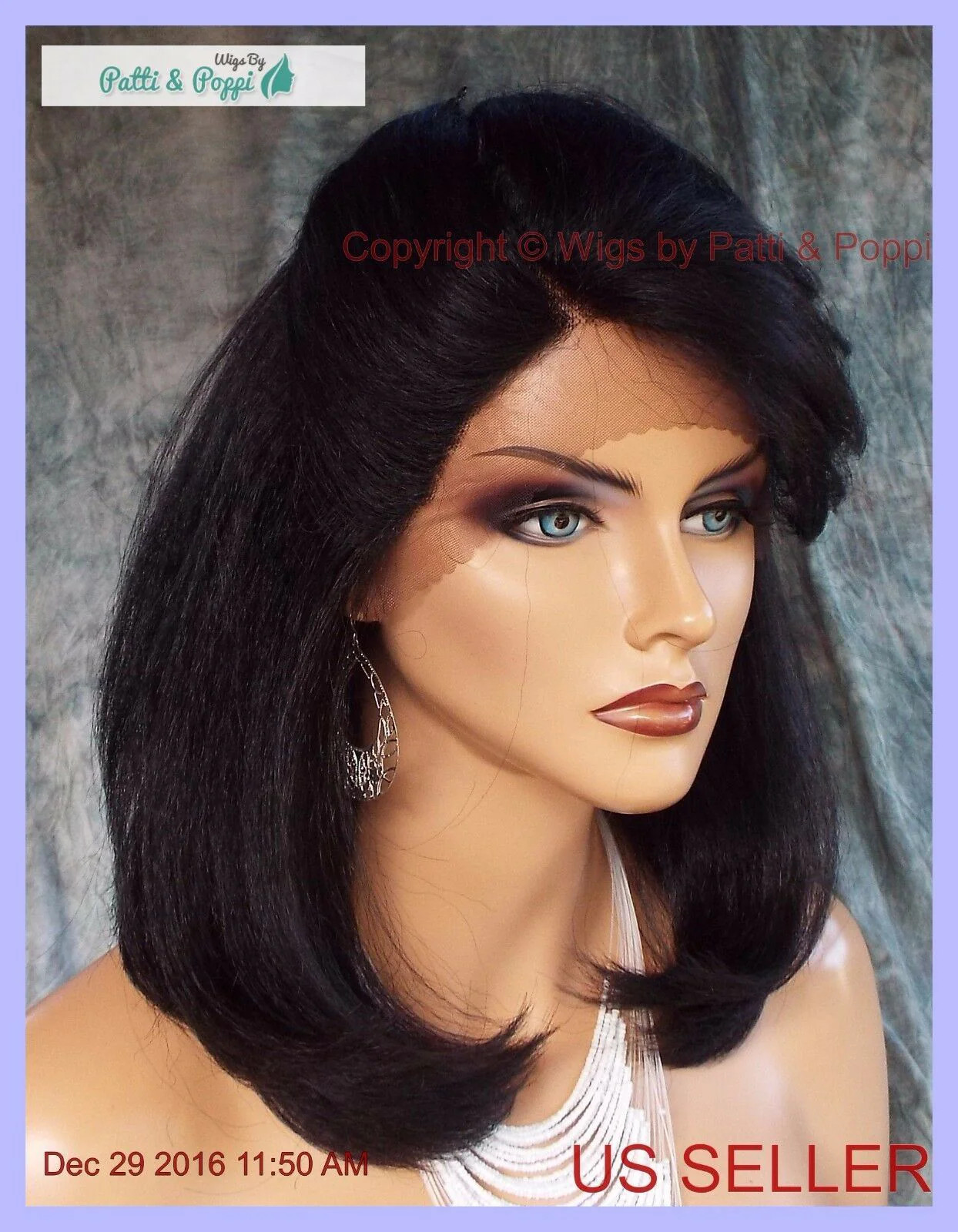 LACE FRONT LACE C PART YAKI LAYERED COLOR 1B GORGEOUS SEXY US SELL 1132