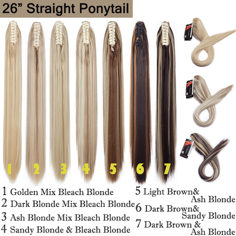 100% Natural Thick Claw Clip On Ponytail 18-26″ Long Soft As Human Hair Piece US