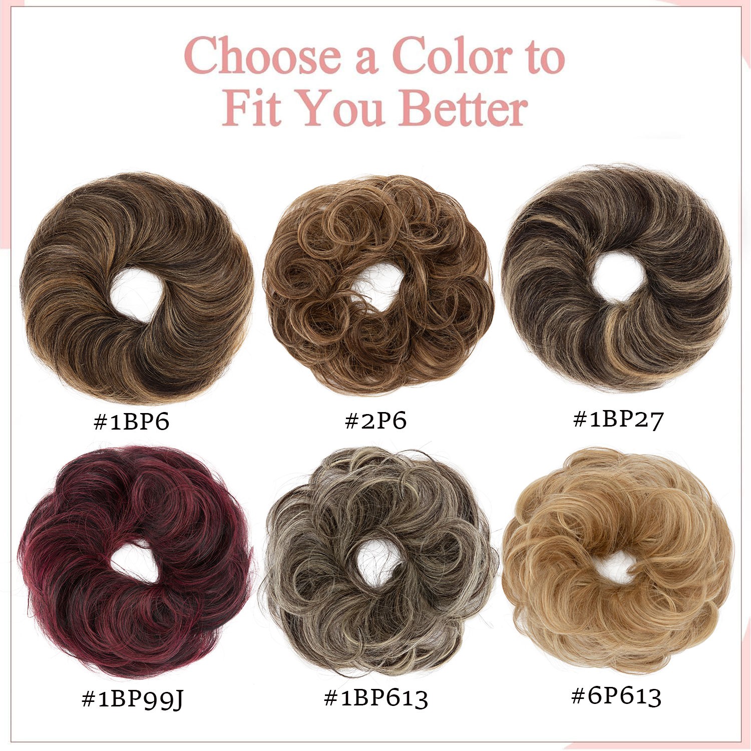 USA Messy Bun Remy Real Human Hair Piece Wrap on Scrunchie Updo Hair Extensions
