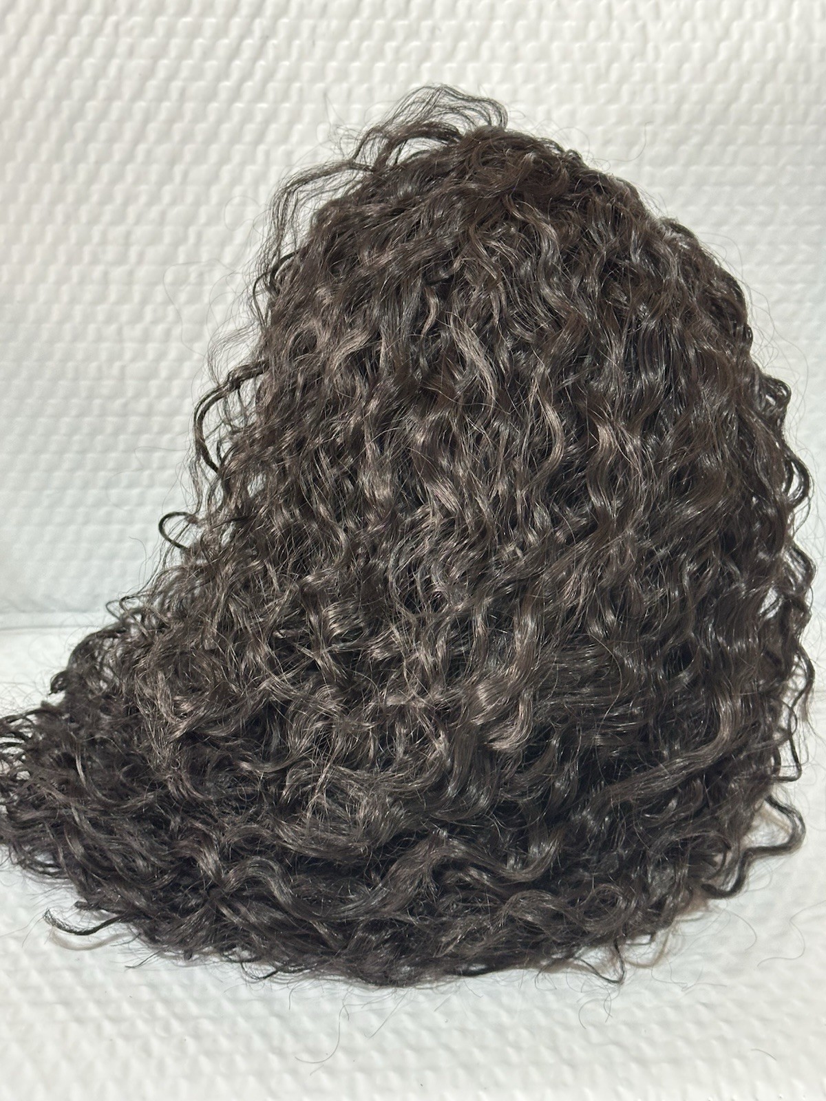 Frodio Natural Black Curly Human Hair Blend Ready To Wear Half Wig 26″