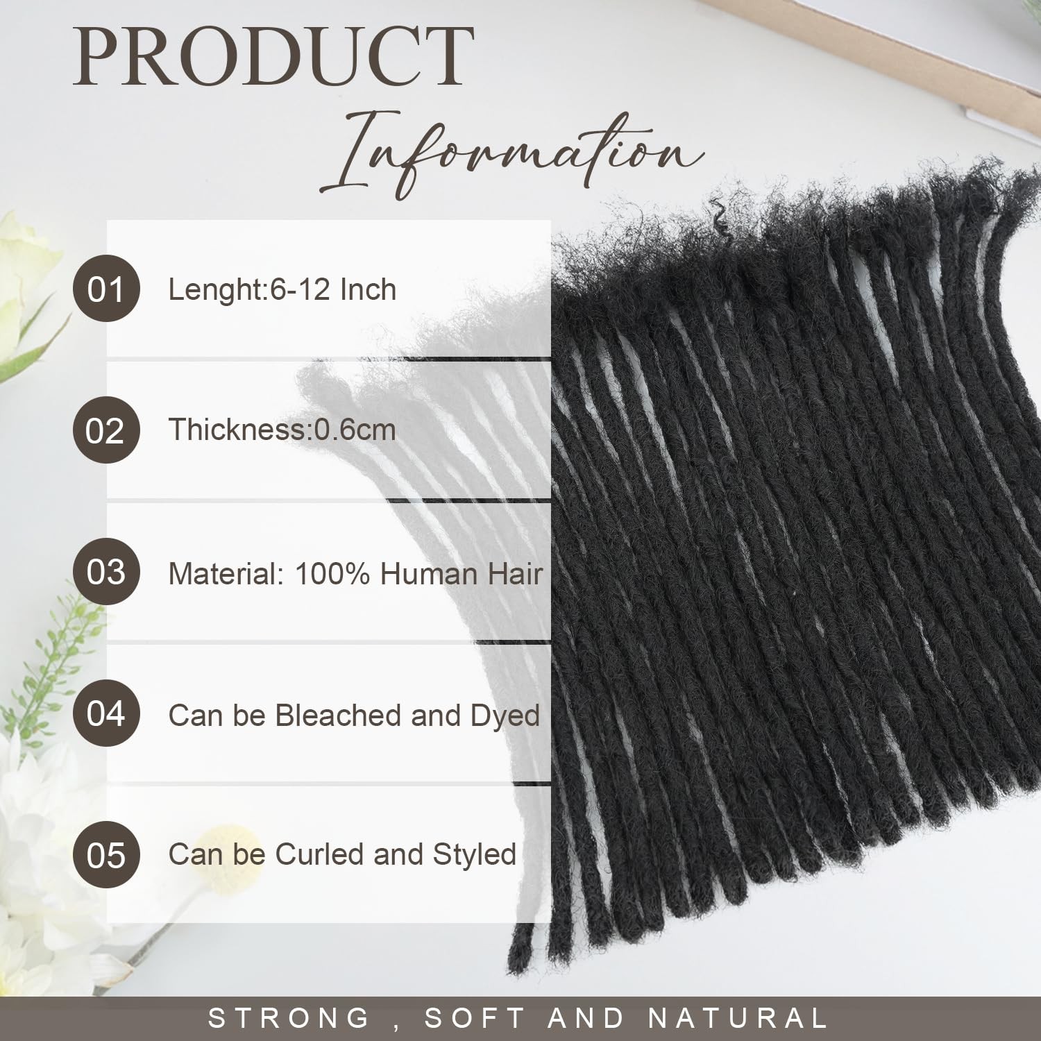 Originea Daixi Natural Looking Permanent Loc Extensions Human Hair Softer And