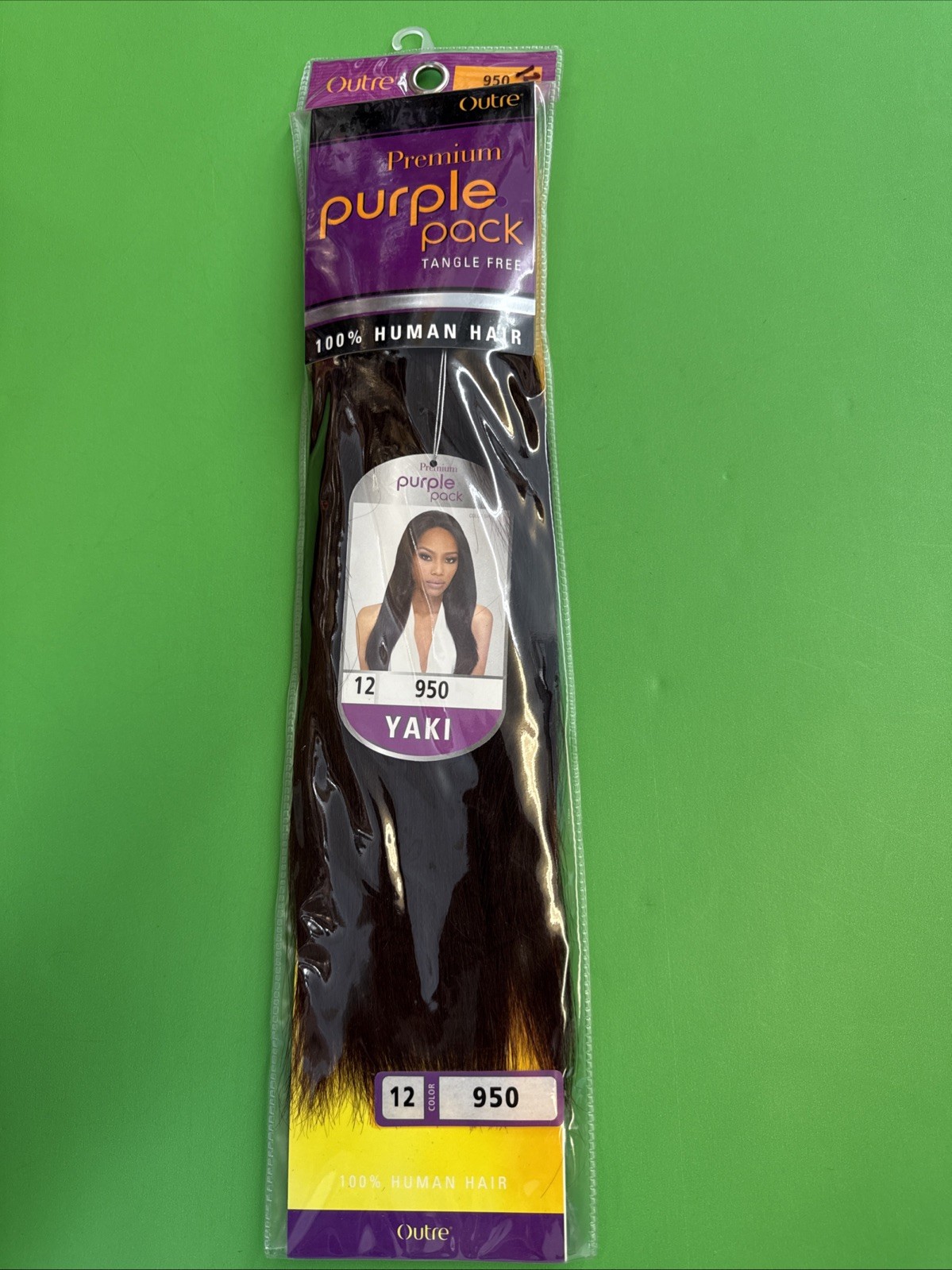 OUTRE PURPLE PACK 100% HUMAN HAIR YAKI WEAVE 12″ Color #950 Wine