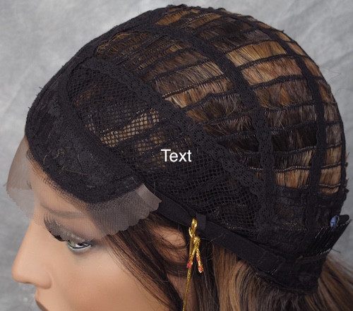 Heat OK Human Hair Blend Mono Top Full LACE FRONT WIG Brown mix L Mono Part AUR