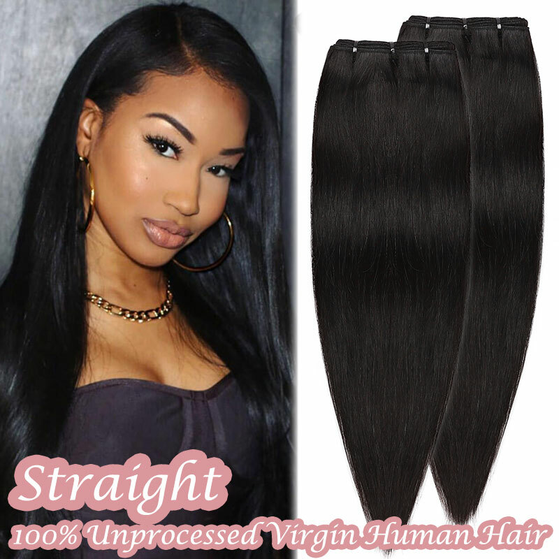 300G 3Bundles Weave Peruvian Real Virgin Human Hair Extensions Thick Weft Indian