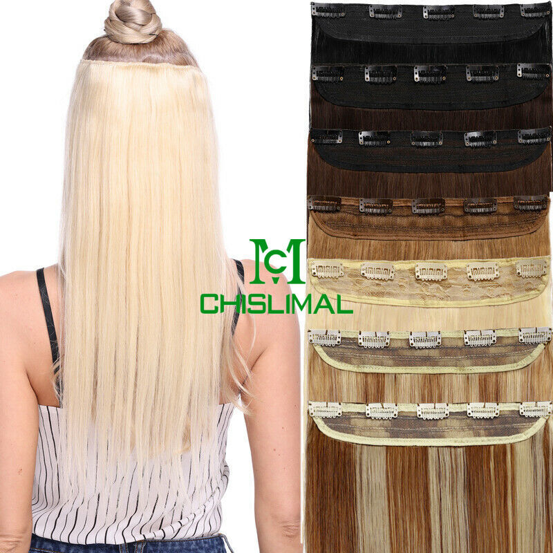 12-32inch 100g Remy Clip In Human Hair Extensions 3/4 Full Head Weft Custom Made