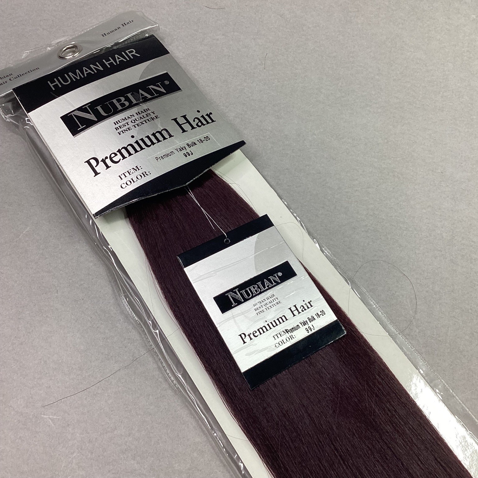 Nubian Premium Yaky Bulk Human Hair Extensions 18-20 Color 99J Braiding