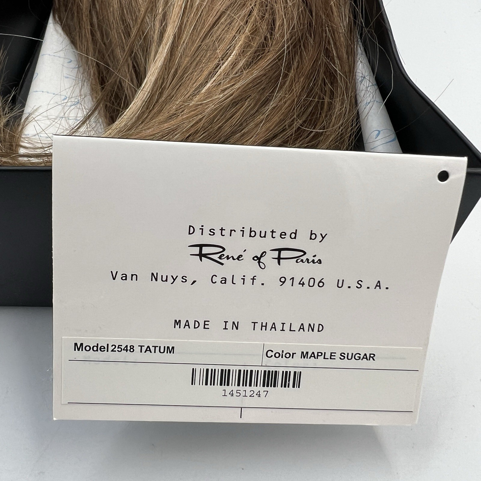 Rene of Paris Wig TATUM Maple Sugar Color w/box & Tag