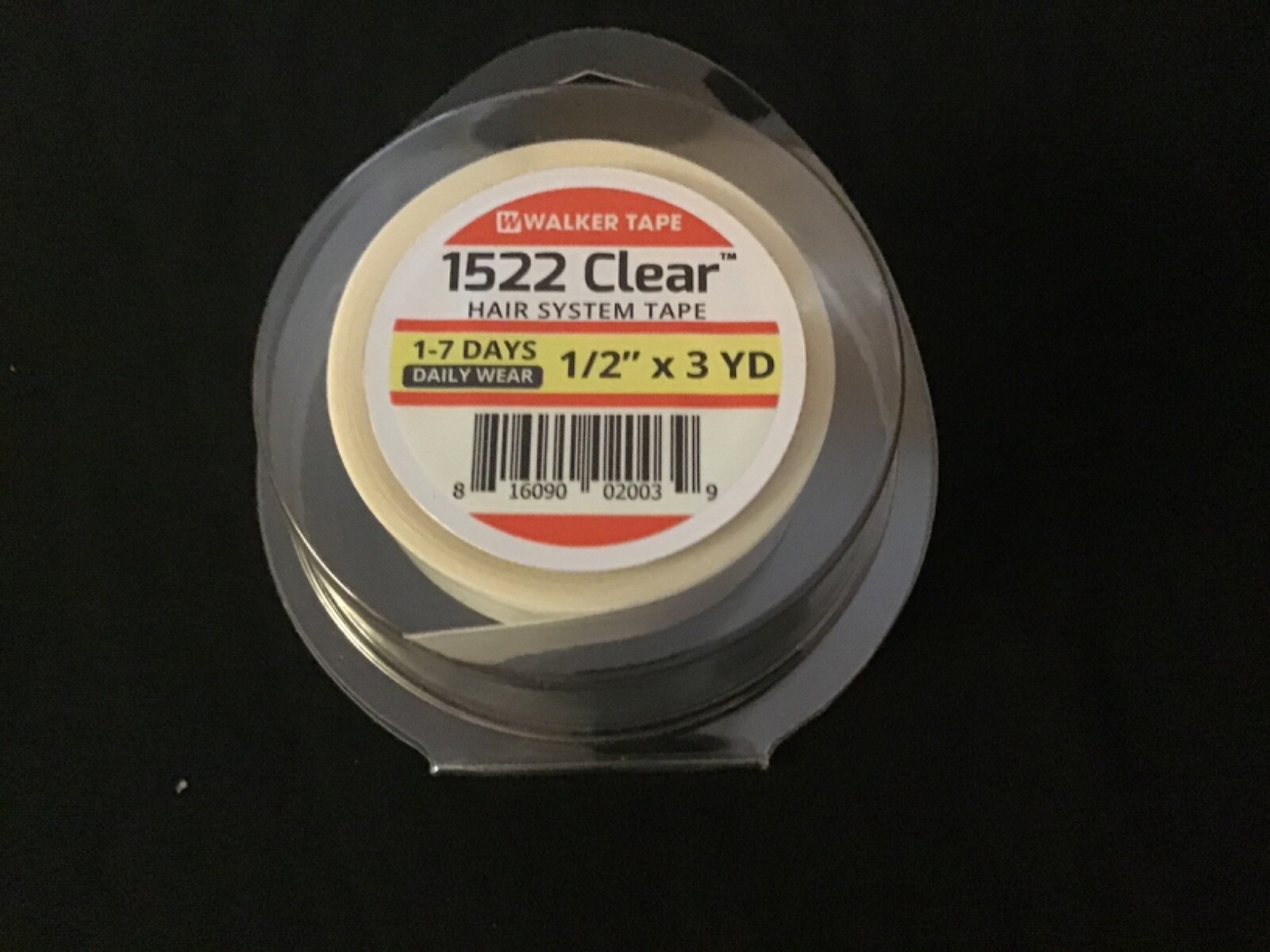 Walker 3M Clear 1522 Tape 1/2″ X 3 YD Roll-Double Side adhesive-Poly Wig System.