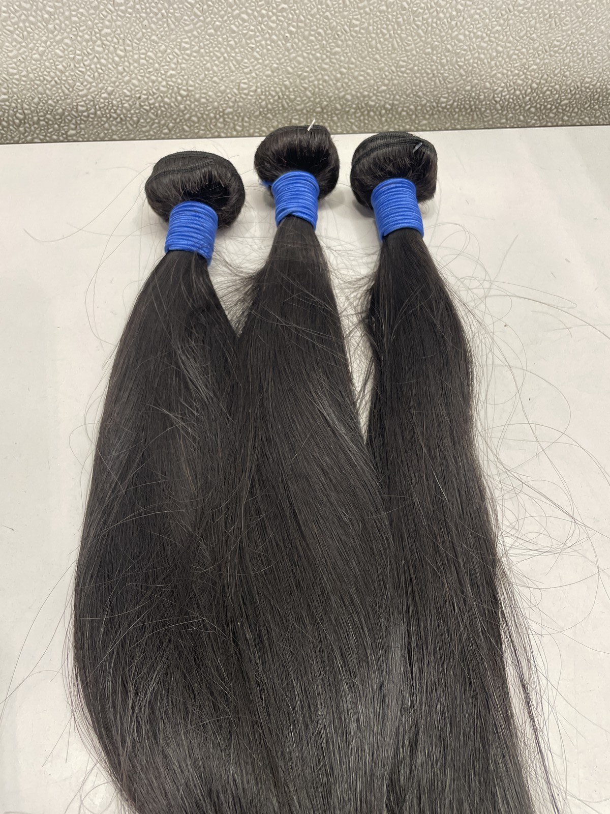 Believe In Hair Natural Black Straight Human Hair Extensions 3 Bundles, 22″